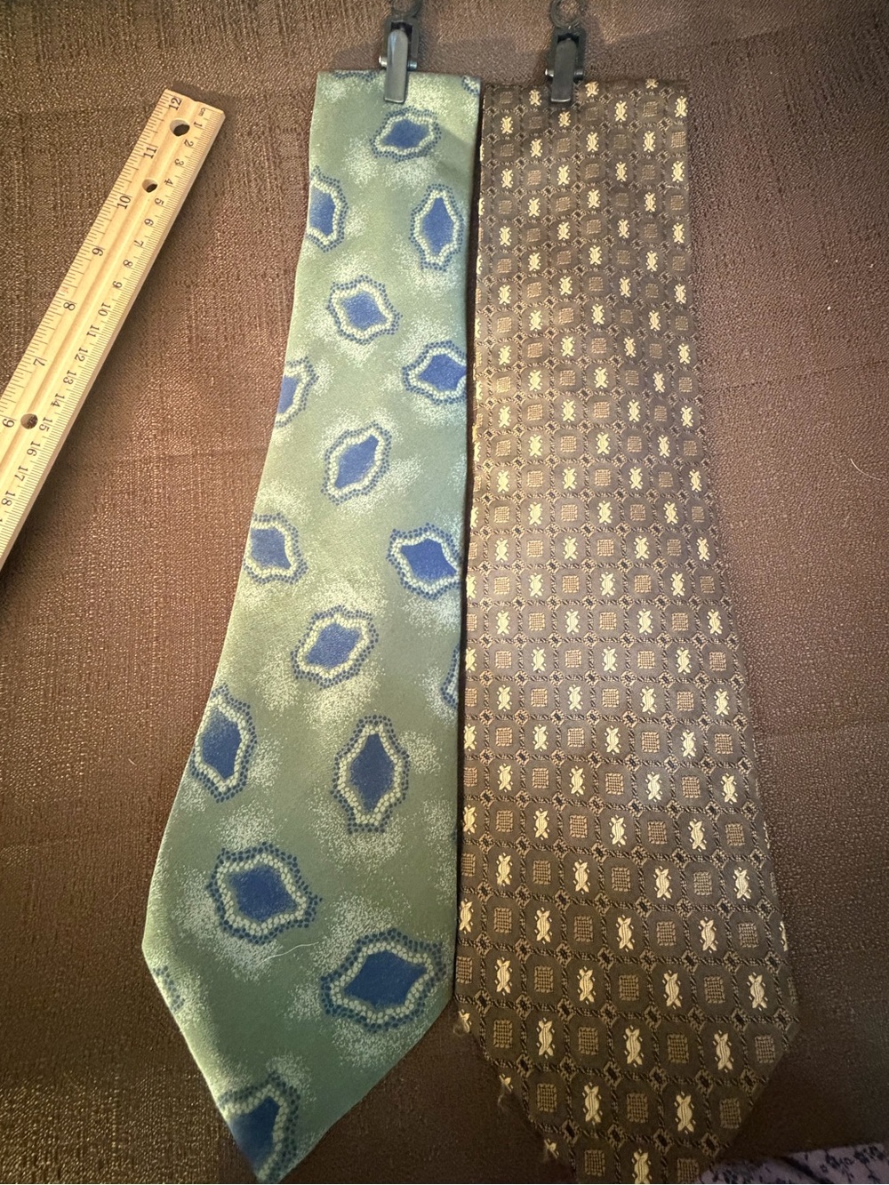 2 Vintage Hand Made in Italy Silk Ties Eclectic Grandpa.